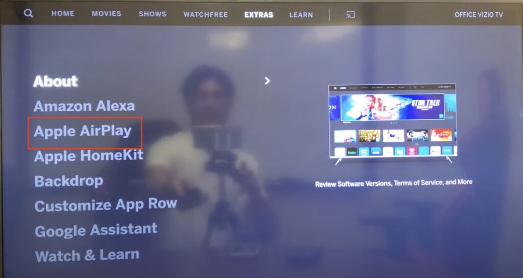 Step 3: Choose Apple Airplay to turn on Apple Airplay on Vizio TV