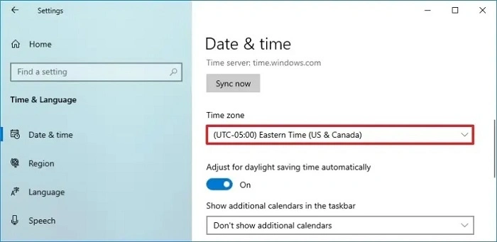 Setting the Correct Time Zone 1